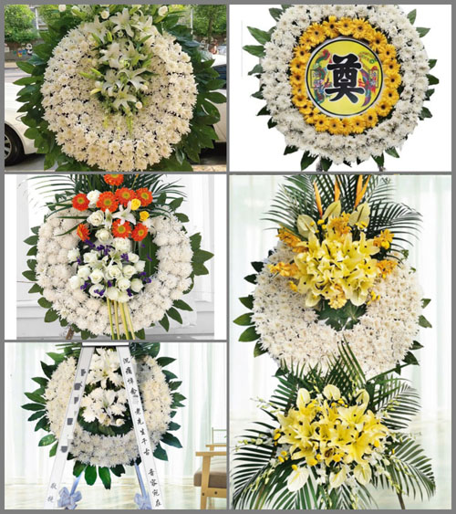 河南南阳卧龙区陆营镇前田村花圈速递
